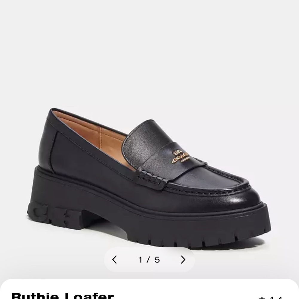 Coach Black Platform Loafers